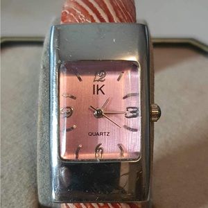 🦋10/$20🦋 IK Silver/Pink Women's Cuff Watch